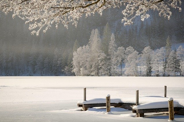 Winter travel essentials including warm layers, boots and a packed suitcase