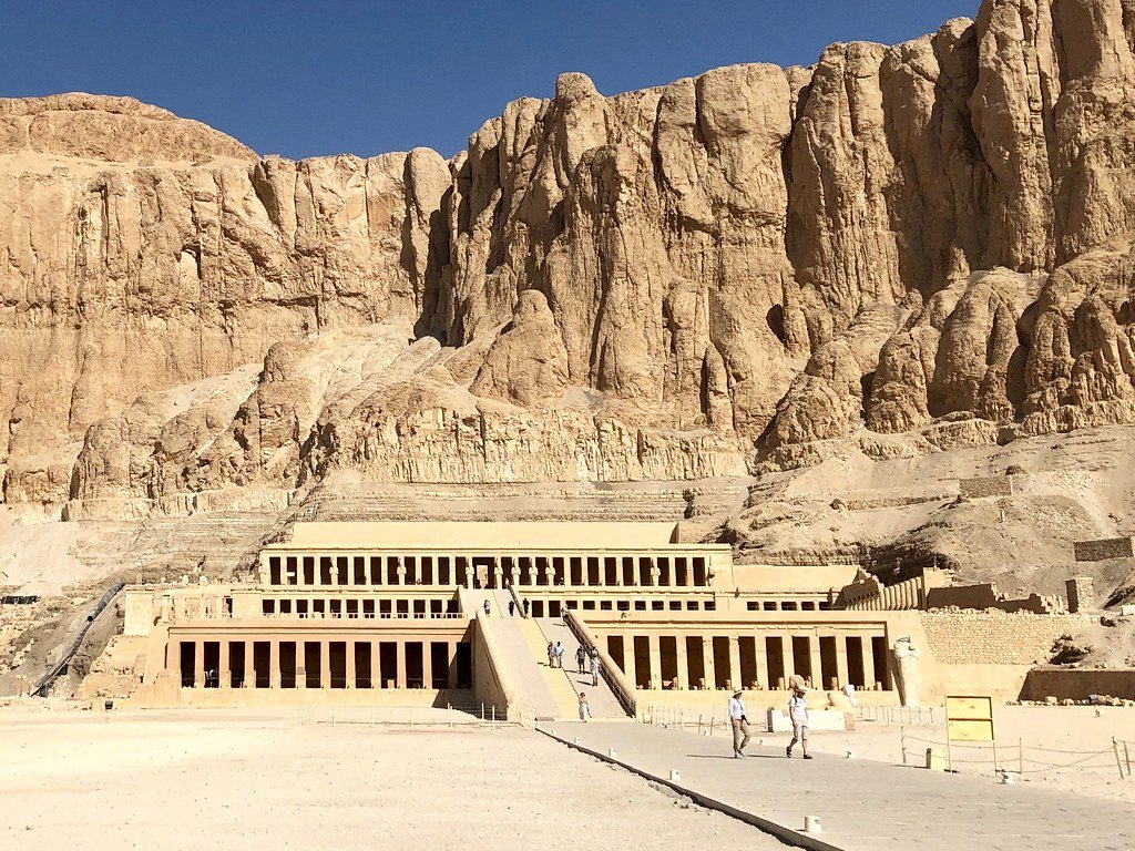 The terraced mortuary temple of Hatshepsut on the west bank at Luxor