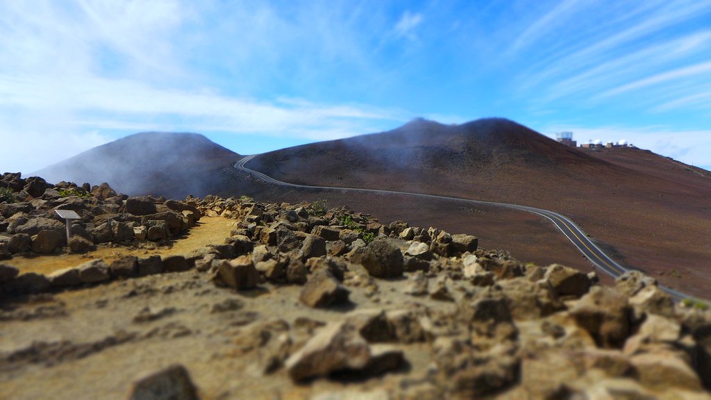 The volcanic crater landscape of Haleakala National Park on Maui
