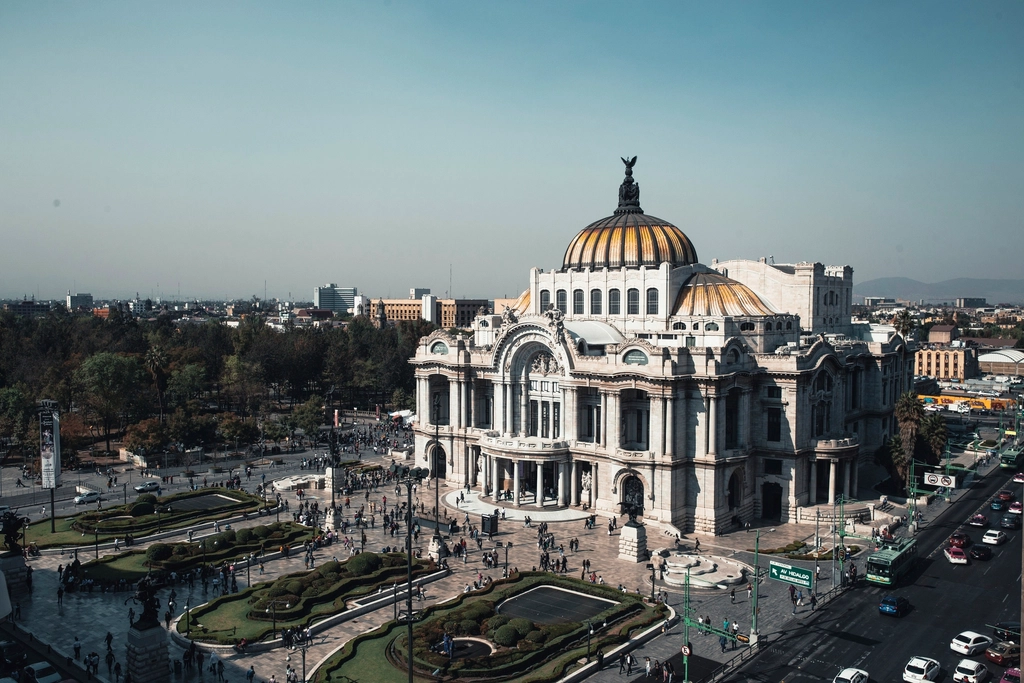 The Palacio de Bellas Artes in Mexico City